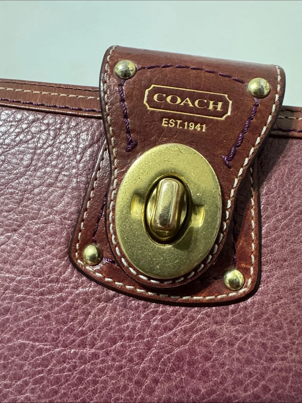 Coach Legacy leather turnlock